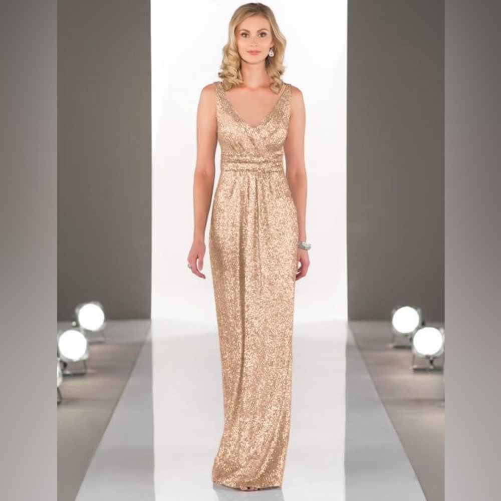 SORELLA VITA Gold Sequin Maxi Dress